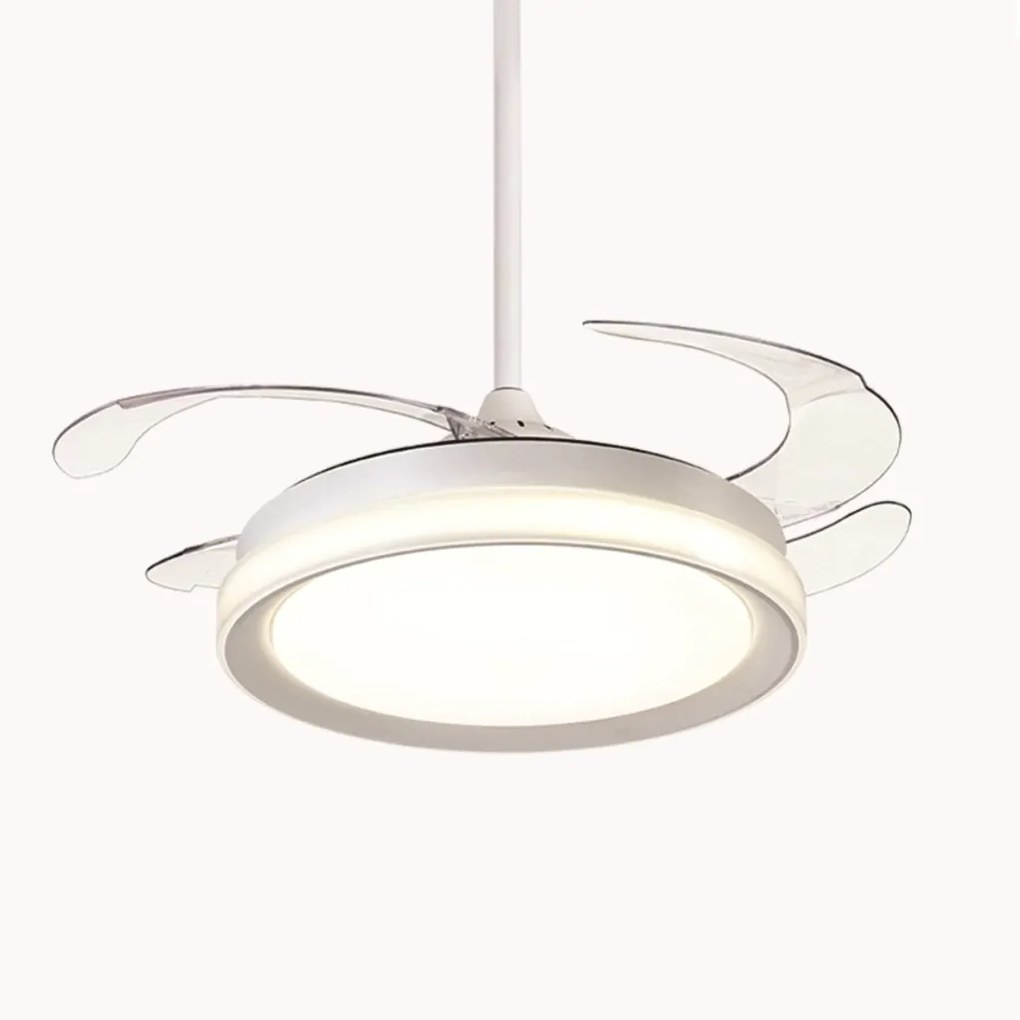 Ventilador De Teto Air Plus Branco Pás Retrátil Led 30W Multicolor Biv...