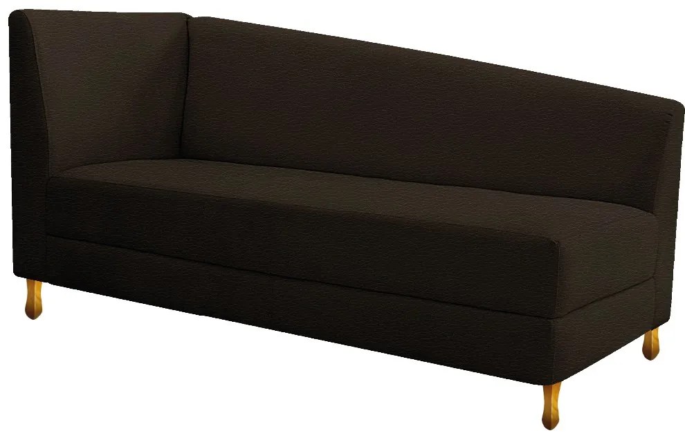Recamier Valéria 140cm Lado Direito Corano Marrom - ADJ Decor