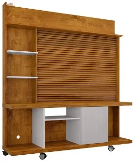Home Theater Taurus Ripado Naturalle/Off White – Bechara Móveis