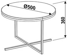 Mesa de Centro Baixa Volpi 24816 Branco - Artesano