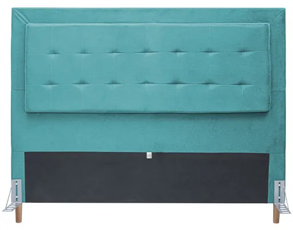 Cabeceira Cama Box Solteiro 90cm Paris Suede Turquesa - Sheep Estofados - Água