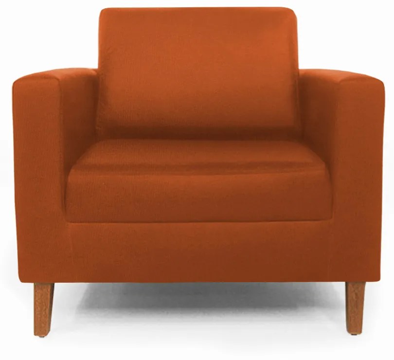Poltrona Decorativa Gabriela Suede Telha