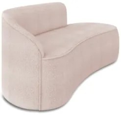 Sofá 3 Lugares 180cm Wendi e Poltrona Steve Boucle Rose I01  - Mpozena