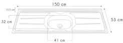 Armário de Cozinha CP02 Com Pia 150cm Pérola Z34 Branco - Mpozenat
