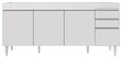 Armário de Cozinha Modulado de Canto 7 Peças CP34 Balcão sem Tampo Bra