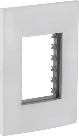 Placa Com Suporte 4X2 3 Modulos Branco Inova Pro