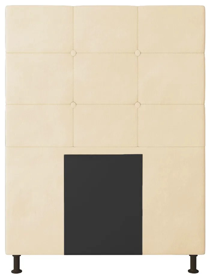 Cabeceira Solteiro Cama Box 90cm para Quarto Stambul Suede M11 - D'Rossi - Bege