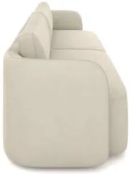 Sofá 3 Lugares 220cm Sala de Estar Karib Veludo Bege Z08 - Mpozenat