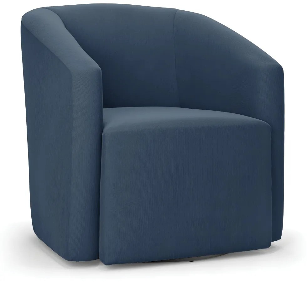 Poltrona Decorativa Base Giratória Stella Max Suede Azul Marinho D03 - D'Rossi