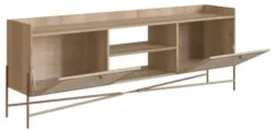 Rack Para Sala Bancada de TV 65 Pol Pé Metal Arlo A10 Hanover/Dourado