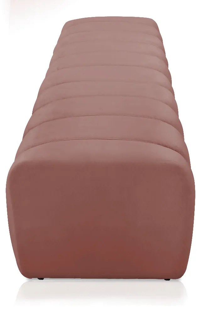 Calçadeira Olivia Queen 160 cm Veludo - D'Rossi - Rose