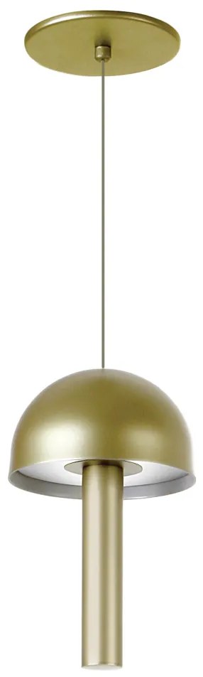 Pendente Mushroom Ø14X23,5Cm Metal Alumínio 03Xg9 - Old Artisan Pd-587... (ONIX)