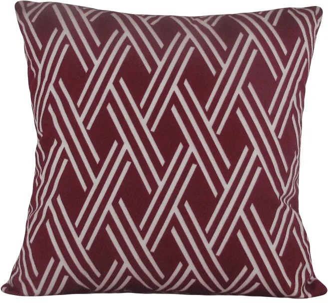 3 Capas para Almofadas SOFT Veludo Geométrico Marsala 43x43cm