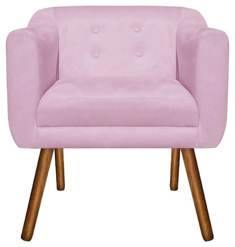 POLTRONA JULIA SUEDE ROSA BEBE PES PALIT