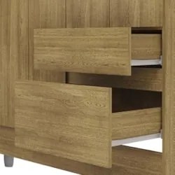 Guarda Roupa Solteiro 103cm Com Espelho Ideal Nature - Vila Rica