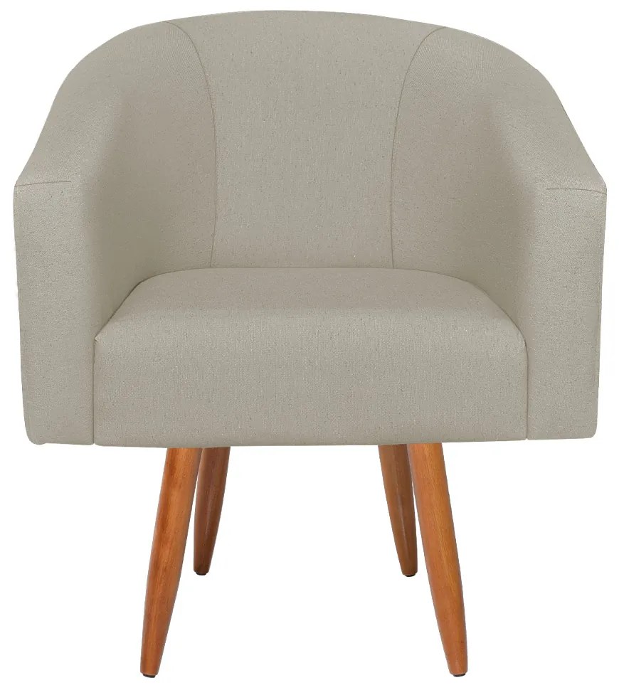 Kit Divã Recamier Heitor 140cm Lado Esquerdo e 02 Poltronas Luiza Linho - ADJ Decor