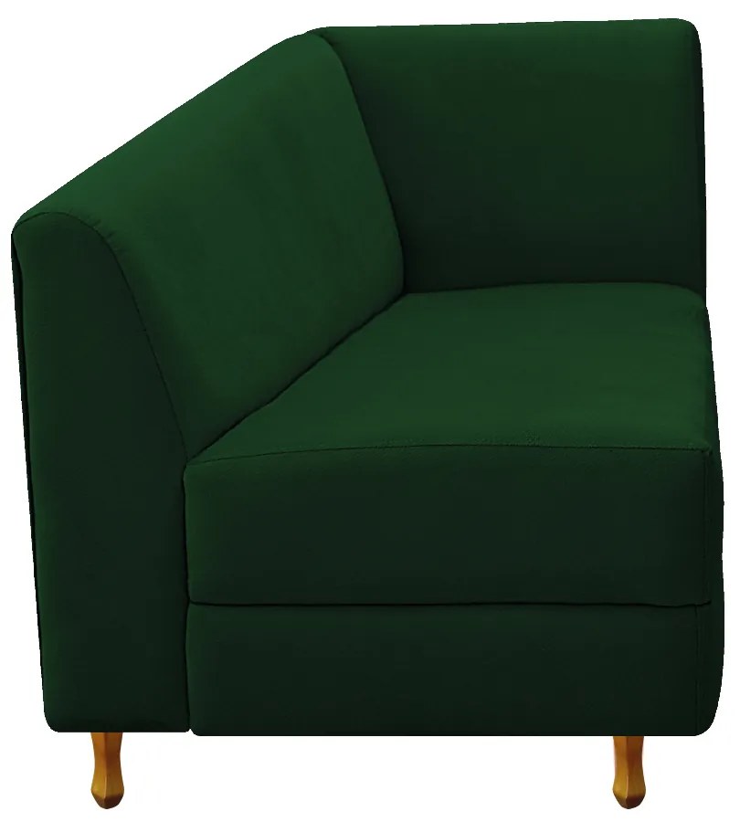 Recamier Valéria 140cm Lado Esquerdo Suede Verde - ADJ Decor