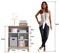 Estante Infantil com 4 Nichos Organizadores 71cm Favo de Mel 007 Itapu