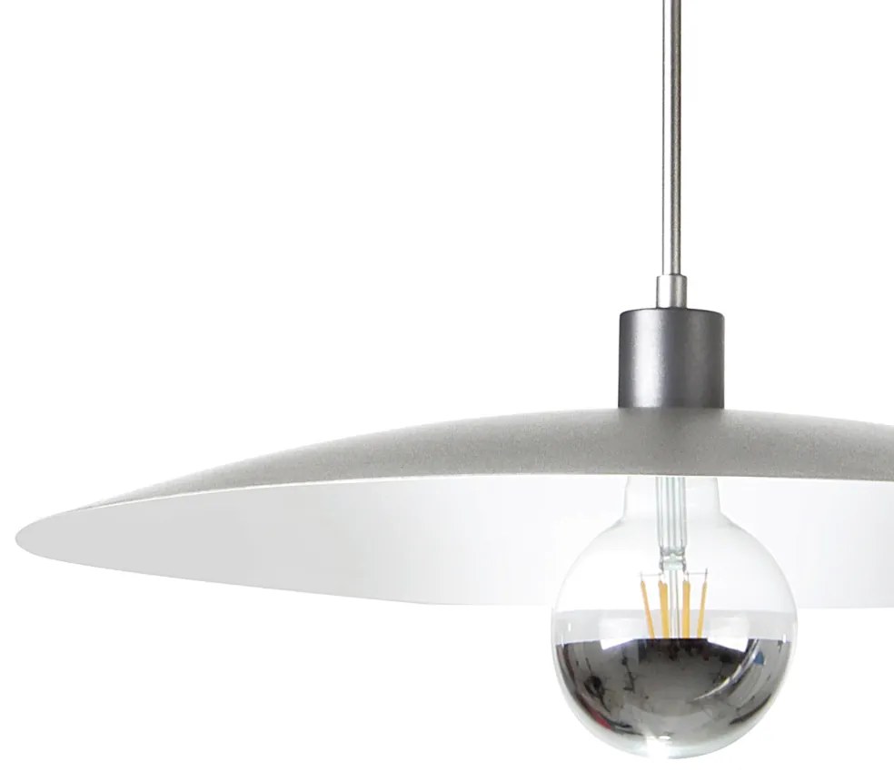 Pendente Eclisse Ø50X40Cm Disco Curvo Metal Alumínio 1Xe27 - Old Artis... (COBRE FOSCO)