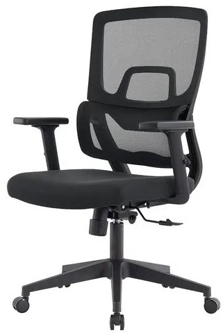 Cadeira Chelsea Diretor Tela Preta Base de Nylon com Rodizio - 76617 Sun House