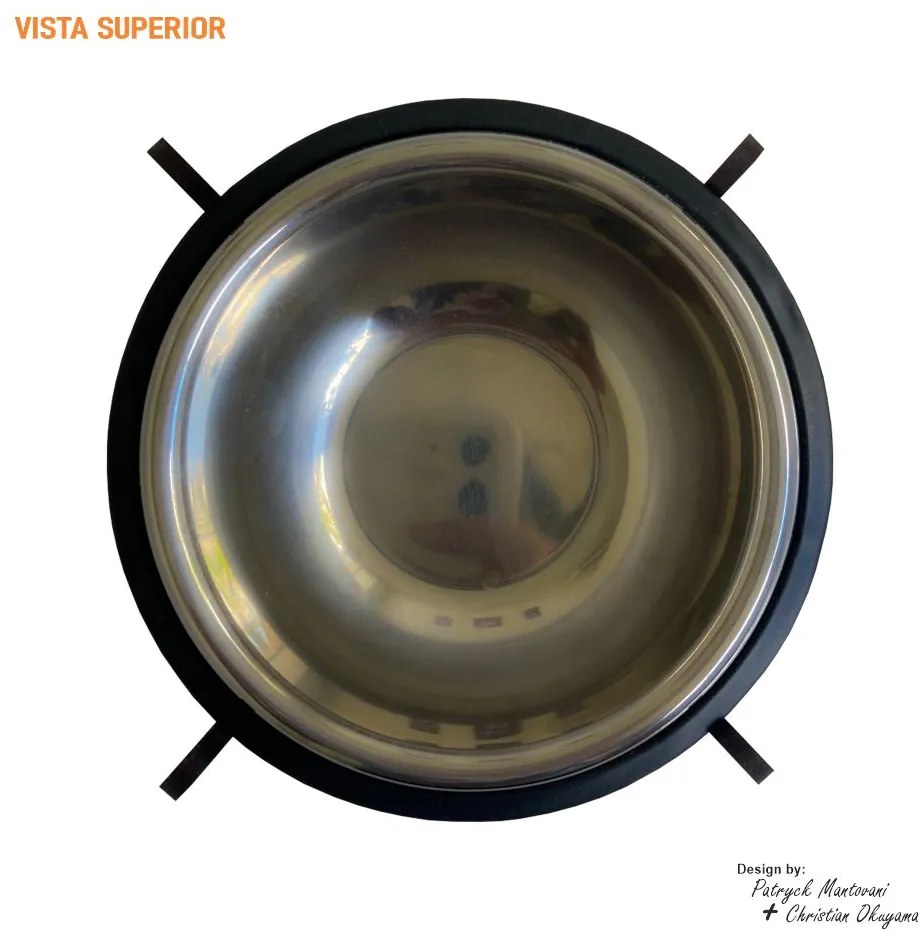 Comedouro Elevado Para Pets B600 Preto - Sheep Estofados - Preto