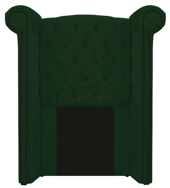 Kit Cabeceira e Calçadeira Veneza 100 cm Solteiro Suede Verde - ADJ Decor