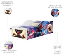 Mini Cama Infantil 148x68cm Personagens Herói Aranha Z53    - Mpozenat