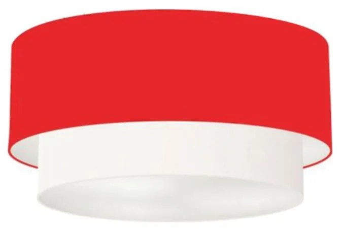 Plafon de Sobrepor Cilíndrico SP-3062 Cúpula Cor Vermelho Branco