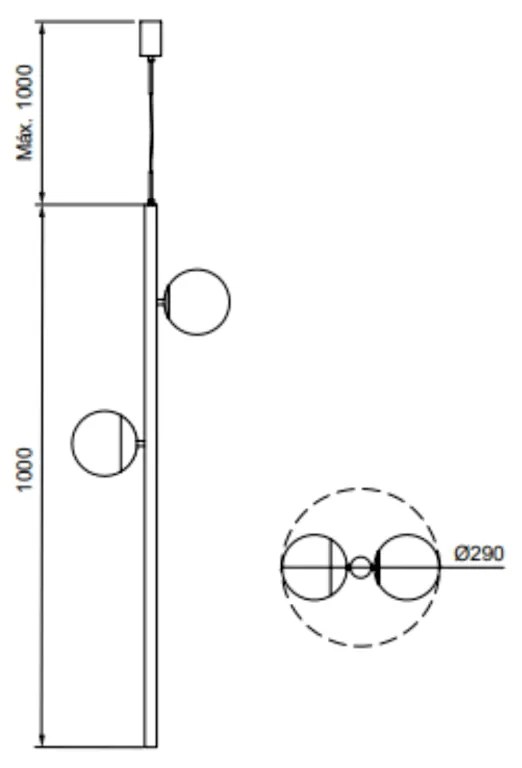 Pendente Organic Vertical Ø29X100Cm Alumínio E Globo Ø12Cm 1Xg9 Por Wa... (BT - Branco Texturizado)