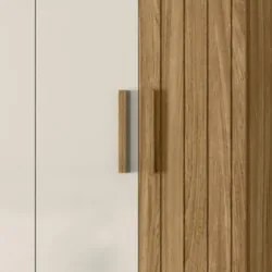 Guarda Roupa Casal 165cm Com Espelho Guiana Freijó/Off Z17   - Mpozena