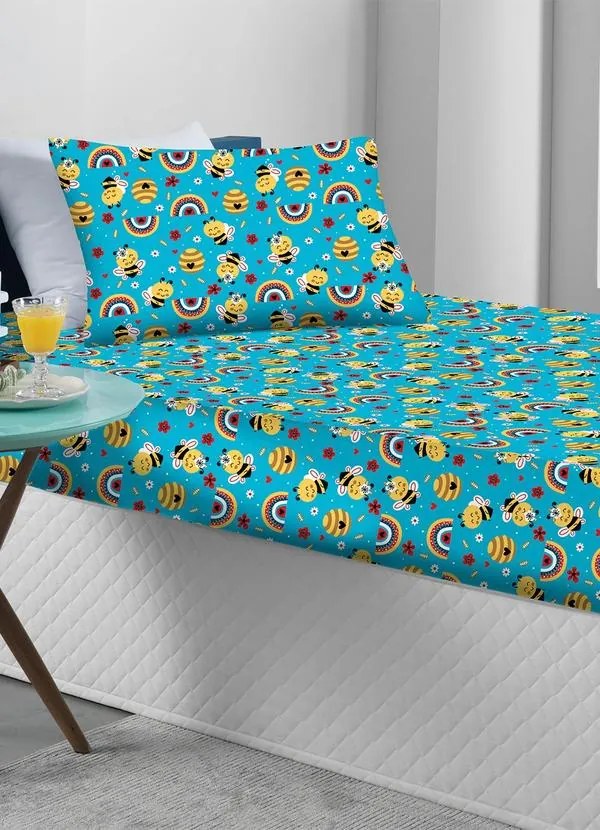 Jogo de Cama Abelhinha Solteiro 2 Peças