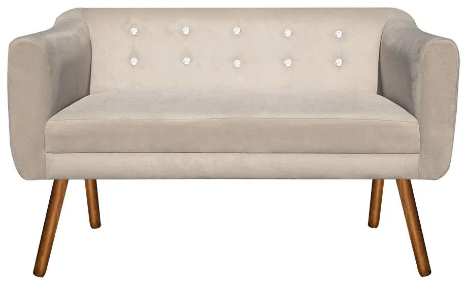 NAMORADEIRA JULIA 2 LUGARES SUEDE BEGE C