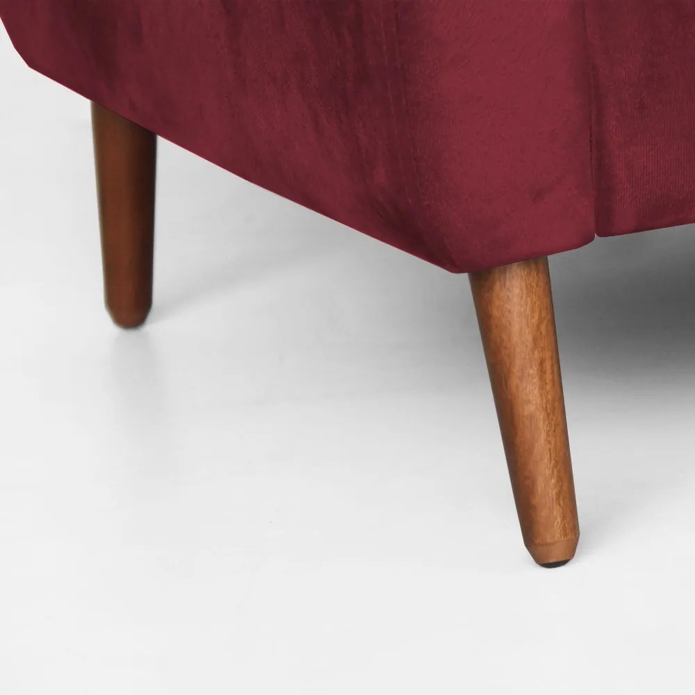 Namoradeira Bruna Pé Palito Suede Bordô Promoção