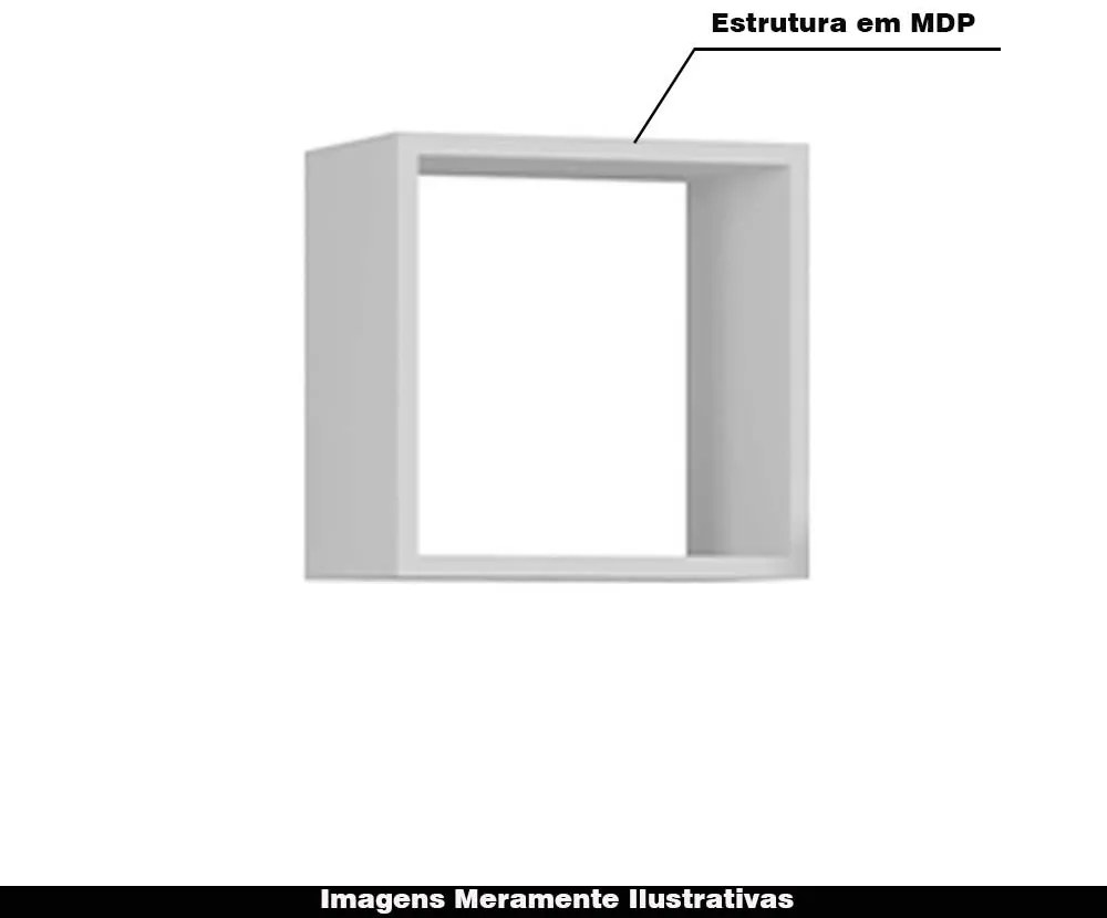 Kit 6 Nichos Organizador 30x30cm Branco G01 - Gran Belo