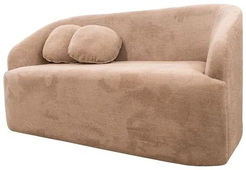 Sofá Gema Estofado Tecido Aveludado Boucle cor Bege 165cm - 70858 Sun House