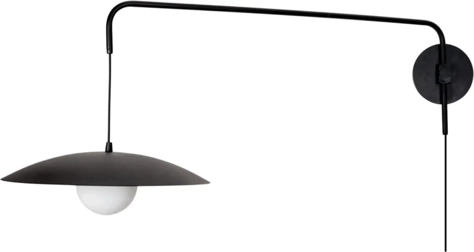 Arandela Zen 40X99,2X43,3Cm 1Xg9 Braço Haste E Cúpula Alumínio E Globo... (BT - Branco Texturizado)