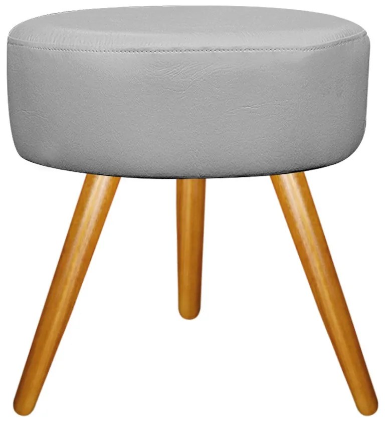Kit 02 Puffs Sofia Palito Mel Suede Cinza - ADJ Decor