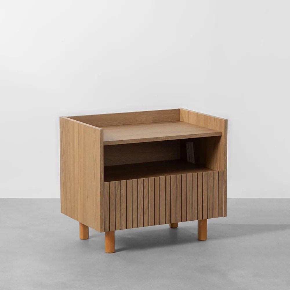 Mesa de Cabeceira Chico 1 Gaveta e 1 Nicho - Olmo