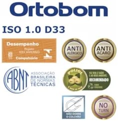 Colchão Solteiro Iso 1.0.0 Ortopillow Espuma D33 88x188x18cm - Ortobom