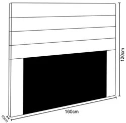 Cabeceira Cama Box Casal Queen 160cm Rubi W01 Linho Bege Escuro - Mpoz