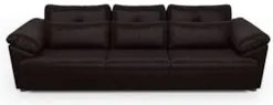 Sofá Retrátil 4 Lugares Para Sala 332cm Dijon Couro Bordô S07 - Mpozen