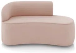 Sofá 2 Lugares Para Sala 140cm Orgânico Wendi Veludo Rose I01 - Mpoze