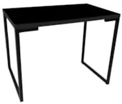 Mesa Escritório Estilo Industrial Porto 90cm Z34 Preto - Mpozenato