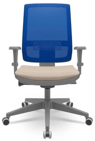 Cadeira Brizza Diretor Grafite Tela Azul Assento Poliester Fendi Autocompensador Piramidal - 66164 Sun House