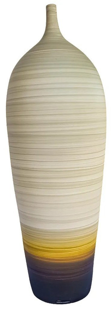 Vaso Garrafa P decorativo de cerâmica 40x09 - Salar Fosco Kleiner
