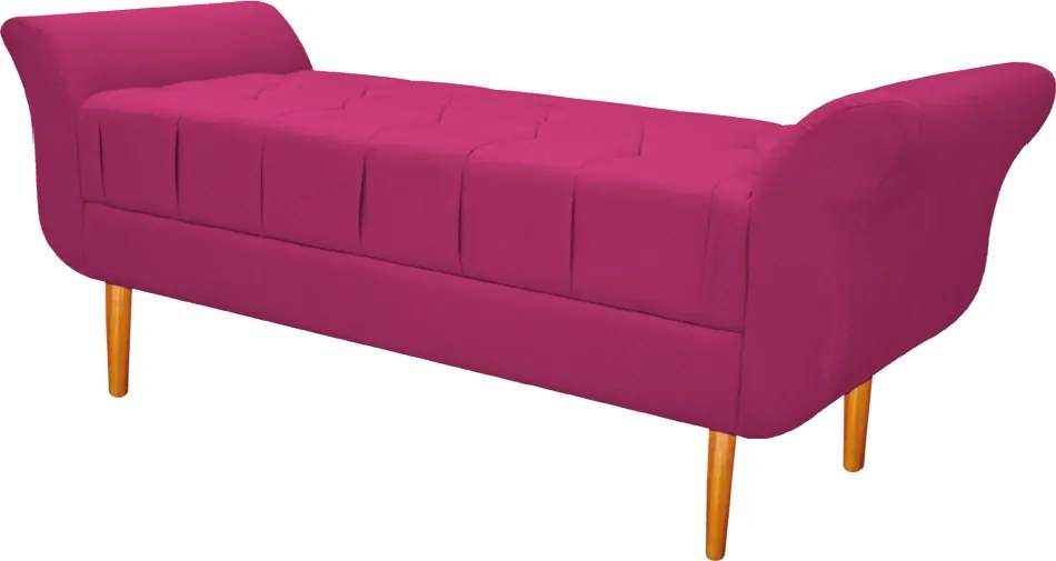 Recamier Estofado Ari 140 cm Casal Suede Pink - ADJ Decor