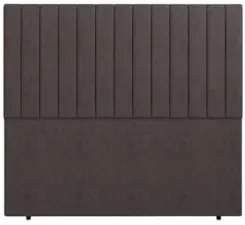 Cabeceira Cama Box Queen 160cm Estofada Plutus Boucle Marrom Z04 - Mpo