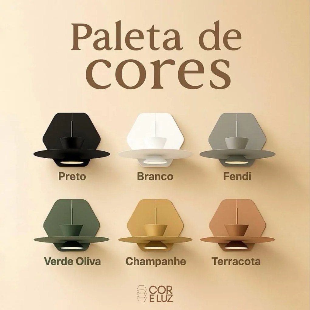 Pendente Tule Ø50X25Cm 1Xmr16 - Usina 25120/50 (TC-F - Terracota Fosco, Igual a Cor 1)