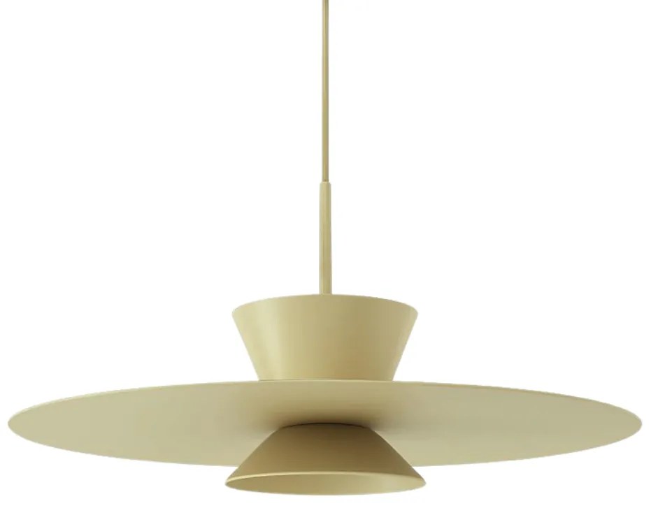 Pendente Tule Ø50X25Cm 1Xmr16 - Usina 25120/50 (ND-F - Nude Fosco, BT - Branco Texturizado)