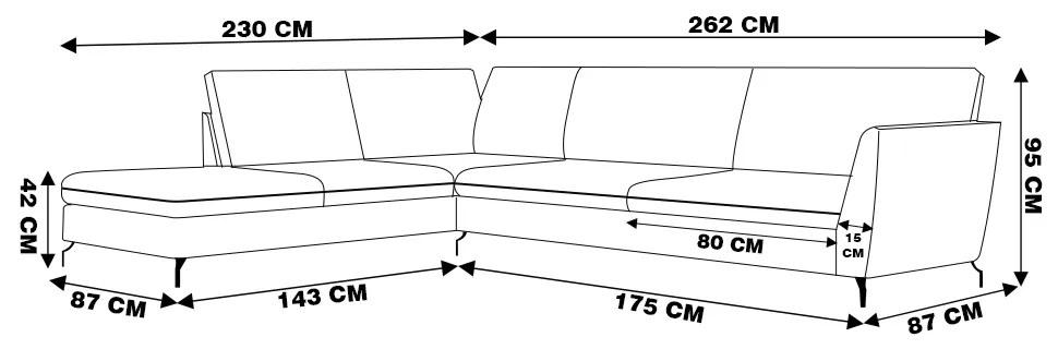 Sofá de Canto Chaise Esquerdo 307 cm Olívia Suede Rosê G52 - Gran Belo